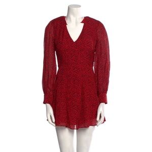 Alice + Olivia Red Leopard Print  Dress